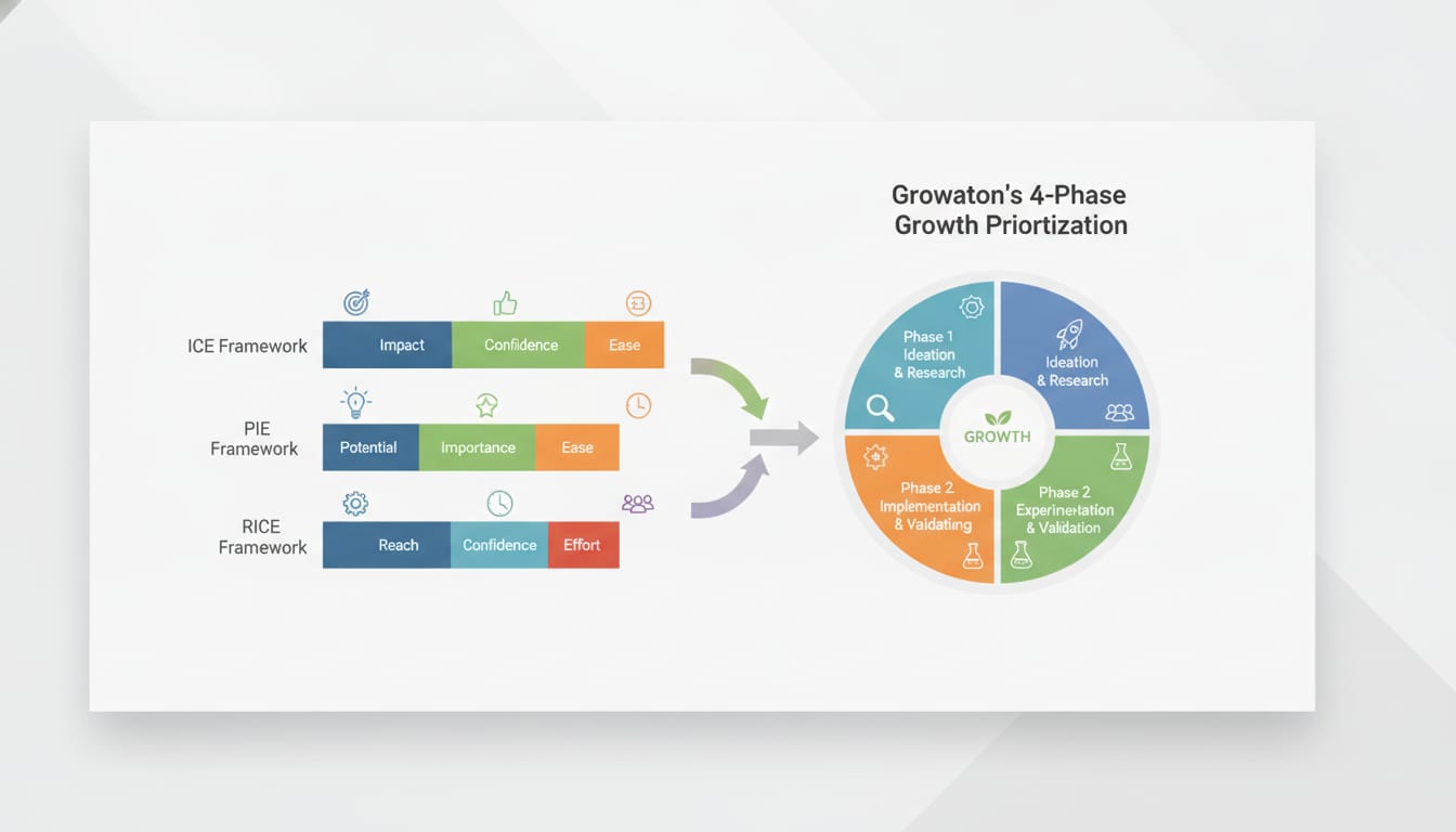 ICE vs PIE vs RICE vs Growaton's 4-Phase Prioritization